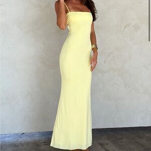 Elegant Yellow Maxi Dress